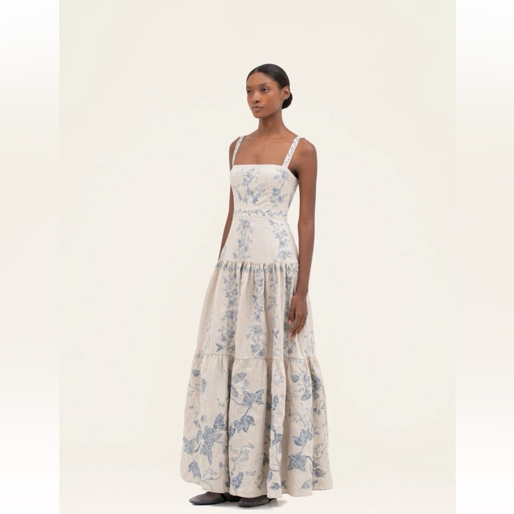 NWT Agua By Agua Bendita Lima Bougainvillea Maxi Dress, Size M
